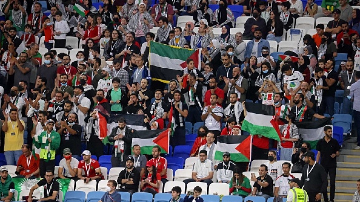Fans Maroko Tunjukkan Cinta Untuk Palestina Di Piala Dunia Qatar