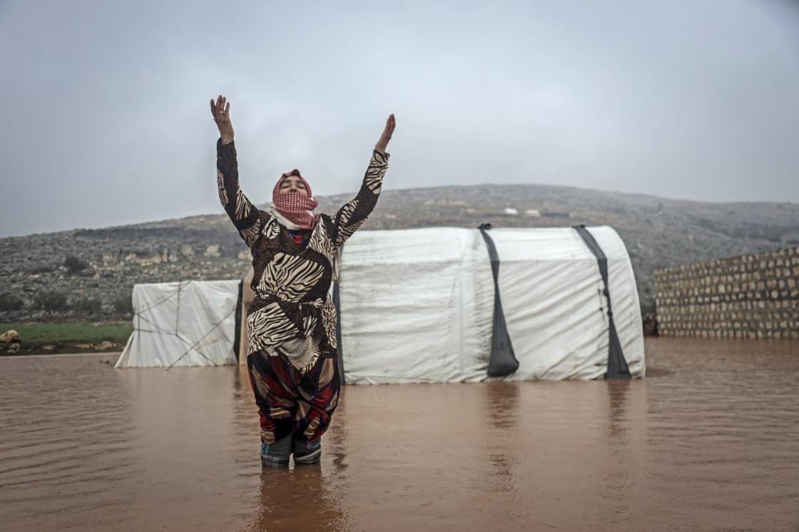 Curah hujan meningkat, ribuan tenda pengungsi Suriah terendam banjir