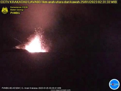 Erupsi Gunung Anak Krakatau, Lontaran Capai Ribuan Meter