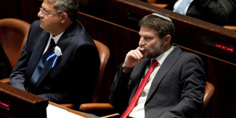Menteri Keamanan Nasional 'Israel', Itamar Ben Gvir, dan Menteri Keuangan, Bezalel Smotrich (QNN)